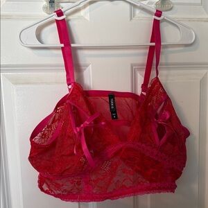 torrid fuchsia lace bralette with ribbon details
